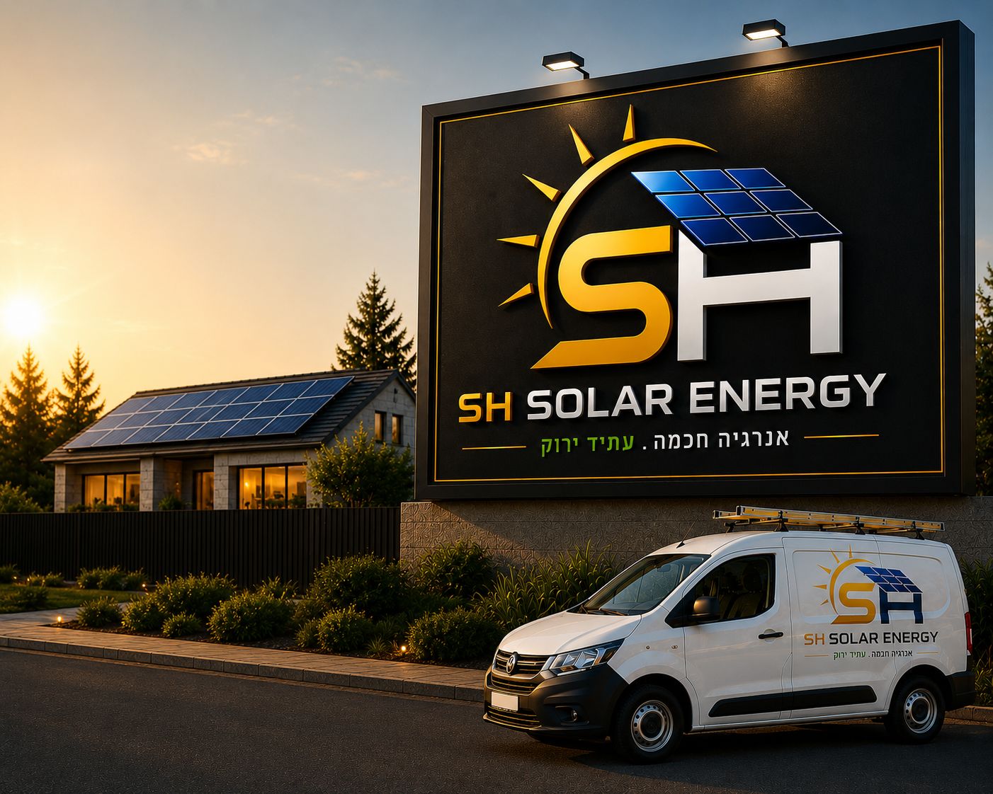 לוגו SH Solar Energy - אנרגיה חכמה עתיד ירוק
